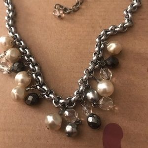 Sabika 2010 pearls set in silver tone chain